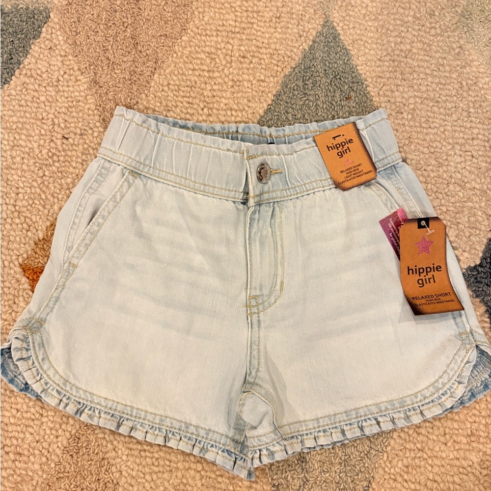 Hippie Girl Light Blue Denim Shorts